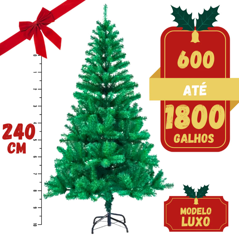 Árvore de Natal 2,40M 600 ou 1800 galhos