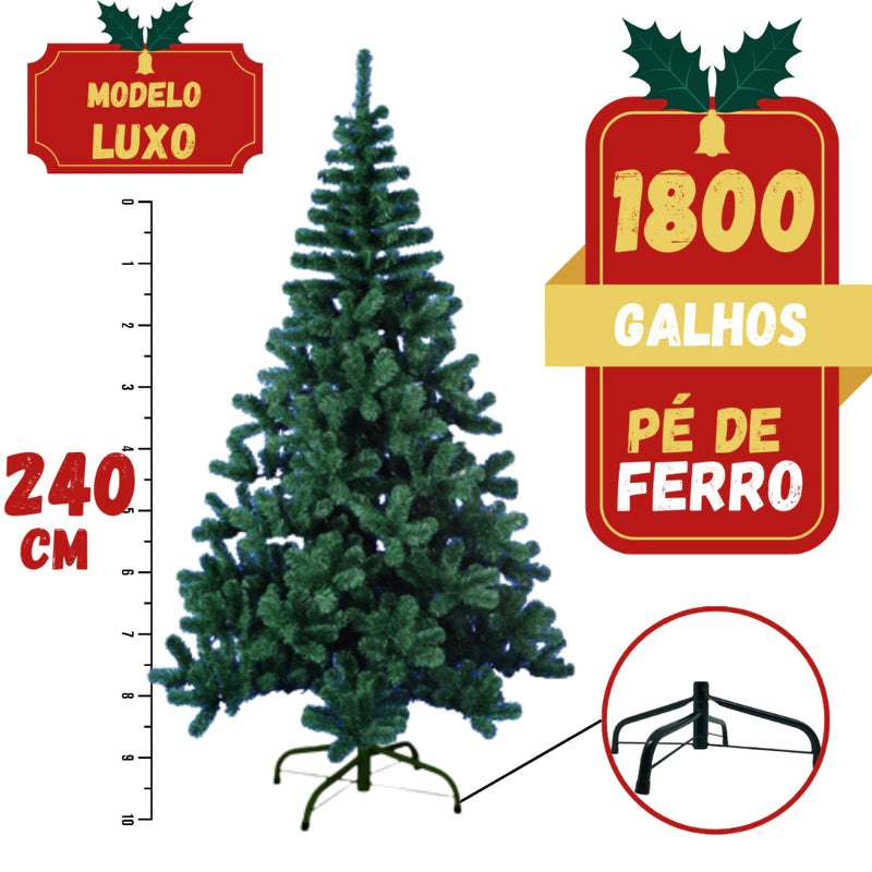 Árvore de Natal 2,40M 600 ou 1800 galhos