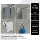 Kit Acessórios Banheiro Cromado 4 Peças